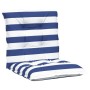 Low back chair cushions 6 pcs blue and white striped fabric by vidaXL, Cushions for chairs and sofas - Ref: Foro24-360340, Pr...