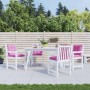 Garden chair cushion low backrest 4 pcs pink fabric 100x50x7 cm by vidaXL, Cushions for chairs and sofas - Ref: Foro24-360354...