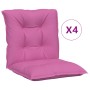 Garden chair cushion low backrest 4 pcs pink fabric 100x50x7 cm by vidaXL, Cushions for chairs and sofas - Ref: Foro24-360354...