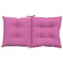 Garden chair cushion low backrest 4 pcs pink fabric 100x50x7 cm by vidaXL, Cushions for chairs and sofas - Ref: Foro24-360354...