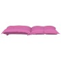 Garden chair cushion low backrest 4 pcs pink fabric 100x50x7 cm by vidaXL, Cushions for chairs and sofas - Ref: Foro24-360354...