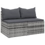 Zentrale Gartensofas mit Kissen, 2 Einheiten, graues synthetisches Rattan von vidaXL, Outdoor-Sofas - Ref: Foro24-362333, Pre...