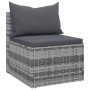 Zentrale Gartensofas mit Kissen, 2 Einheiten, graues synthetisches Rattan von vidaXL, Outdoor-Sofas - Ref: Foro24-362333, Pre...