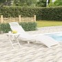 Solid white acacia wood lounger 184x55x64 cm by vidaXL, Loungers - Ref: Foro24-363281, Price: 157,35 €, Discount: %