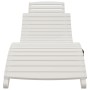 Solid white acacia wood lounger 184x55x64 cm by vidaXL, Loungers - Ref: Foro24-363281, Price: 157,35 €, Discount: %