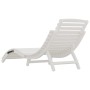 Solid white acacia wood lounger 184x55x64 cm by vidaXL, Loungers - Ref: Foro24-363281, Price: 157,35 €, Discount: %