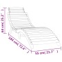 Solid white acacia wood lounger 184x55x64 cm by vidaXL, Loungers - Ref: Foro24-363281, Price: 157,35 €, Discount: %