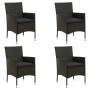 Garden chairs 4 units with black synthetic rattan cushions by vidaXL, Garden chairs - Ref: Foro24-316689, Price: 248,05 €, Di...