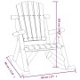 Gartenschaukelstuhl aus massivem Tannenholz 69x96x101 cm von vidaXL, Modulare Sofas für den Außenbereich - Ref: Foro24-363345...