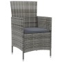 Garden chairs 4 units with gray synthetic rattan cushions by vidaXL, Garden chairs - Ref: Foro24-316690, Price: 271,99 €, Dis...