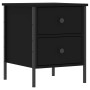 Black engineered wood nightstand 40x42x50 cm by vidaXL, Nightstands - Ref: Foro24-825983, Price: 59,74 €, Discount: %