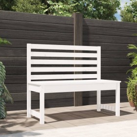 Gartenbank Kiefernholz massiv weiß 109 cm von vidaXL, Gartenbänke - Ref: Foro24-824033, Preis: 108,56 €, Rabatt: %