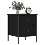 Black engineered wood nightstand 40x42x50 cm by vidaXL, Nightstands - Ref: Foro24-825983, Price: 59,74 €, Discount: %