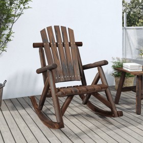 Gartenschaukelstuhl aus massivem Tannenholz 69x96x101 cm von vidaXL, Modulare Sofas für den Außenbereich - Ref: Foro24-363346...