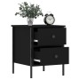 Black engineered wood nightstand 40x42x50 cm by vidaXL, Nightstands - Ref: Foro24-825983, Price: 59,74 €, Discount: %