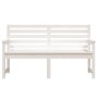 Banco de jardín madera maciza pino blanco 159,5x48x91,5 cm de vidaXL, Bancos de jardín - Ref: Foro24-824068, Precio: 158,01 €...