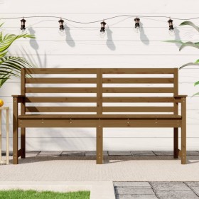 Garden bench solid pine wood honey brown 159.5x48x91.5 cm by vidaXL, garden benches - Ref: Foro24-824070, Price: 103,99 €, Di...