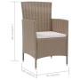 Garden chairs with cushions 4 units beige synthetic rattan by vidaXL, Garden chairs - Ref: Foro24-316692, Price: 272,12 €, Di...