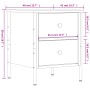 Schwarzer Nachttisch aus Holzwerkstoff, 40 x 42 x 50 cm von vidaXL, Nachttische - Ref: Foro24-825983, Preis: 57,14 €, Rabatt: %