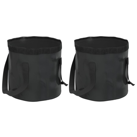 Cubos plegables 2 unidades negro PVC 30 litros de vidaXL, Herramientas de camping - Ref: Foro24-364313, Precio: 30,53 €, Desc...