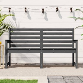 Garden bench solid gray pine wood 159.5x48x91.5 cm by vidaXL, garden benches - Ref: Foro24-824069, Price: 98,99 €, Discount: %