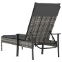 Lounger with synthetic rattan cushion with gray cushion by vidaXL, Garden sets - Ref: Foro24-362807, Price: 114,99 €, Discoun...