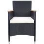 Garden chairs with cushions 2 units black synthetic rattan by vidaXL, Garden chairs - Ref: Foro24-42572, Price: 197,33 €, Dis...