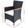 Garden chairs with cushions 2 units black synthetic rattan by vidaXL, Garden chairs - Ref: Foro24-42572, Price: 197,33 €, Dis...