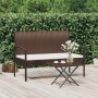 Garden bench with brown synthetic rattan cushion 105 cm by vidaXL, garden benches - Ref: Foro24-362165, Price: 125,38 €, Disc...