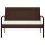 Garden bench with brown synthetic rattan cushion 105 cm by vidaXL, garden benches - Ref: Foro24-362165, Price: 125,38 €, Disc...