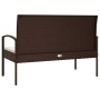 Garden bench with brown synthetic rattan cushion 105 cm by vidaXL, garden benches - Ref: Foro24-362165, Price: 125,38 €, Disc...