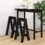 Stools 2 units solid black pine wood 40x40x75 cm by vidaXL, Folding stools and chairs - Ref: Foro24-823673, Price: 44,99 €, D...