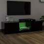 Mueble para TV con luces LED negro 140x40x35,5 cm de vidaXL, Muebles TV - Ref: Foro24-804293, Precio: 88,00 €, Descuento: %