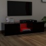 Mueble para TV con luces LED negro 140x40x35,5 cm de vidaXL, Muebles TV - Ref: Foro24-804293, Precio: 88,00 €, Descuento: %