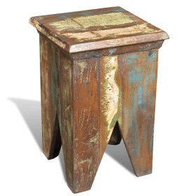 Solid recycled wood stool by vidaXL, Folding stools and chairs - Ref: Foro24-240951, Price: 99,27 €, Discount: %