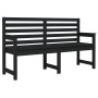 Banco de jardín madera maciza pino negro 159,5x48x91,5 cm de vidaXL, Bancos de jardín - Ref: Foro24-824071, Precio: 98,99 €, ...