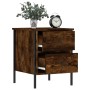 Engineered wood smoked oak bedside table 40x42x50 cm by vidaXL, Nightstands - Ref: Foro24-825987, Price: 41,16 €, Discount: %