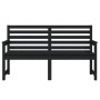 Banco de jardín madera maciza pino negro 159,5x48x91,5 cm de vidaXL, Bancos de jardín - Ref: Foro24-824071, Precio: 98,99 €, ...