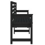 Banco de jardín madera maciza pino negro 159,5x48x91,5 cm de vidaXL, Bancos de jardín - Ref: Foro24-824071, Precio: 98,99 €, ...