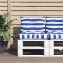 Pallet cushions 2 pieces blue and white striped Oxford fabric by vidaXL, Cushions for chairs and sofas - Ref: Foro24-360849, ...