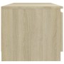 TV cabinet with LED lights Sonoma oak 140x40x35.5 cm by vidaXL, TV Furniture - Ref: Foro24-804295, Price: 118,34 €, Discount: %