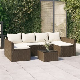 2-teiliges Gartenmöbel-Set und braune synthetische Rattankissen von vidaXL, Gartensets - Ref: Foro24-362342, Preis: 346,99 €,...