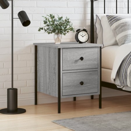 Sonoma gray engineered wood bedside table 40x42x50 cm by vidaXL, Nightstands - Ref: Foro24-825989, Price: 44,47 €, Discount: %