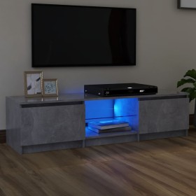 Mueble de TV con luces LED gris hormigón 140x40x35,5 cm de vidaXL, Muebles TV - Ref: Foro24-804296, Precio: 72,07 €, Descuent...