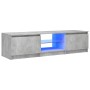 TV cabinet with LED lights concrete gray 140x40x35.5 cm by vidaXL, TV Furniture - Ref: Foro24-804296, Price: 72,07 €, Discoun...