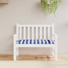 Garden bench cushion Oxford fabric striped blue and white 100x50x7cm by vidaXL, Cushions for chairs and sofas - Ref: Foro24-3...