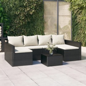 2-teiliges Gartenmöbel-Set und schwarze Kissen aus synthetischem Rattan von vidaXL, Gartensets - Ref: Foro24-362343, Preis: 3...