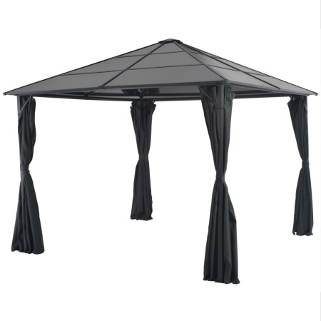 Pavillon mit Aluminiumvorhängen 3x3 m schwarz von vidaXL, Zelte und Pavillons - Ref: Foro24-44640, Preis: 562,49 €, Rabatt: %