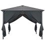 Gazebo with aluminum curtains 3x3 m black by vidaXL, Tents and gazebos - Ref: Foro24-44640, Price: 563,15 €, Discount: %