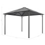 Gazebo with aluminum curtains 3x3 m black by vidaXL, Tents and gazebos - Ref: Foro24-44640, Price: 563,15 €, Discount: %